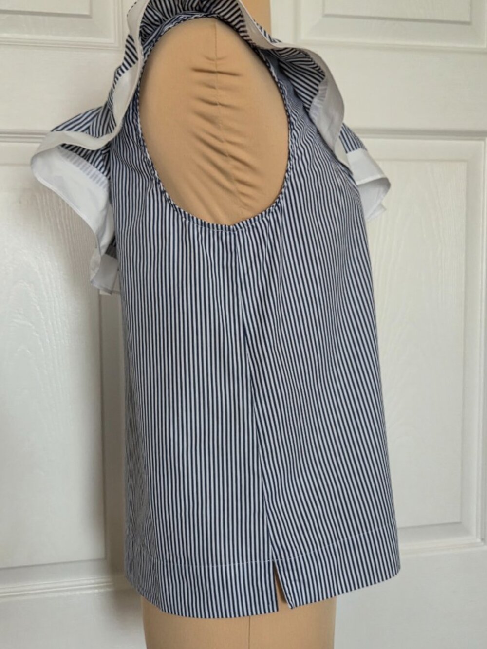 J.Crew Striped One Shoulder Ruffle Top - Picture 7 of 16